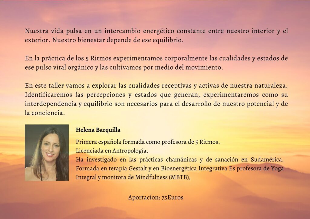 Helena Barquilla | Meditación en movimiento y Danza Consciente