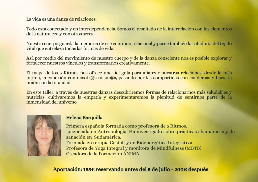 Helena Barquilla | Meditación en movimiento y Danza Consciente